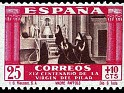 Spain 1940 Pilar Virgin 25 + 10 CTS Multicolor Edifil 892